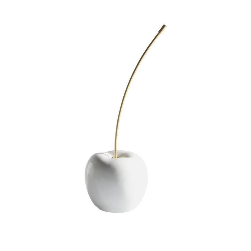 ArtZ® Nordic Cherry Sculptures - One White Medium 24.8 inch by 10.6 inch by 7.9 inch (63x27x20cm)