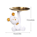 ArtZ® Bear Sculpture Table Tray - White
