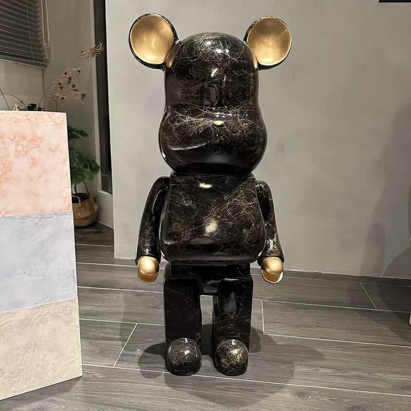 ArtZ® Large Bear Sculptures - Black / Height 31.5 inch (80 cm)
