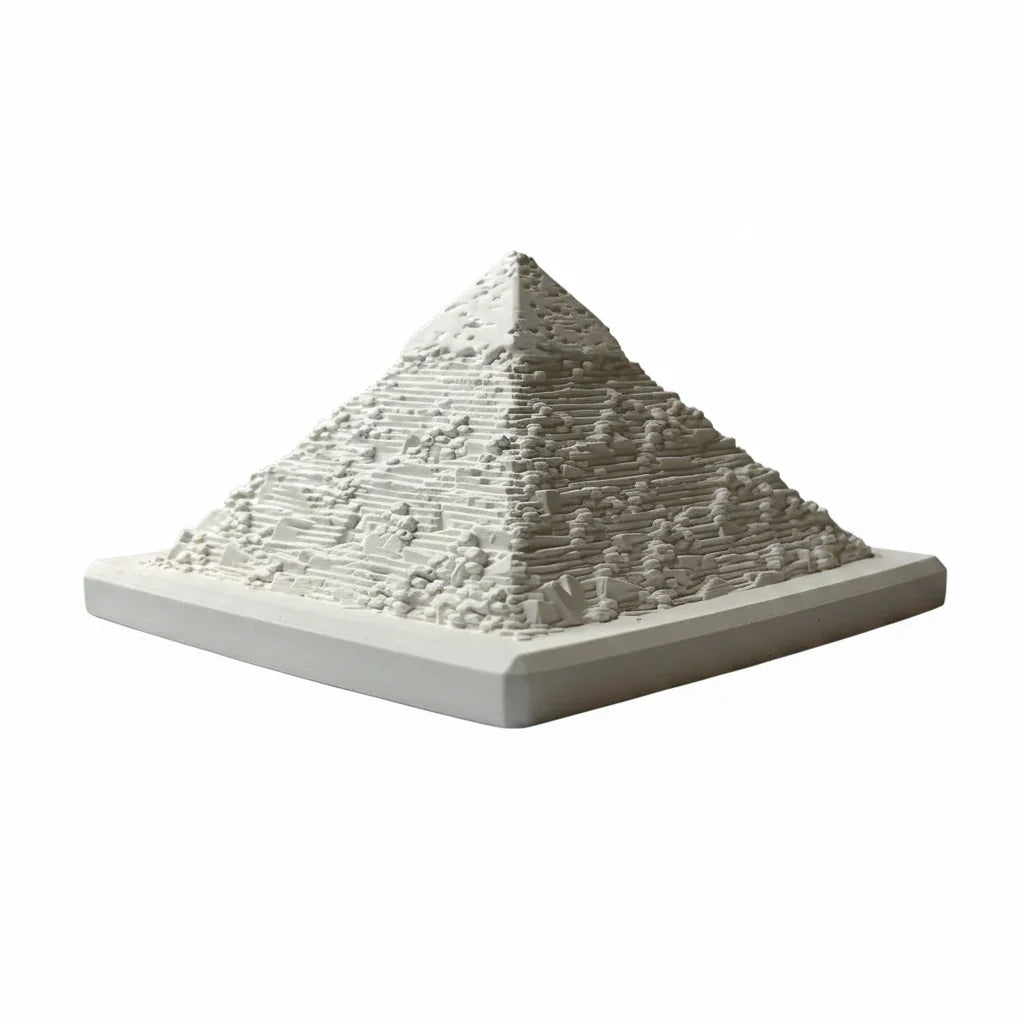 Egyptian Pyramid Plaster Micro-Landscape Ornament
