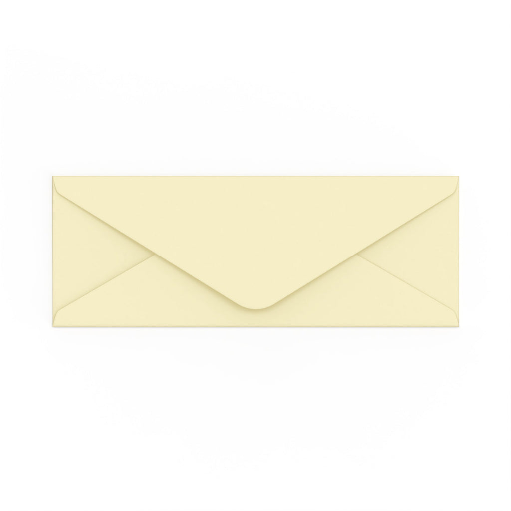 Ivory Wove Gummed V-Flap Envelope (80 x 215mm)