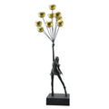ArtZ® Up & Away Sculpture - Gold Balloons; Black Girl