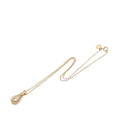 Gold Plated Strass Teardrop Pendant Necklace