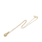 Gold Plated Strass Teardrop Pendant Necklace