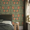 Vintage Leaf and Floral Wallpaper