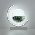 ArtZ® Sand And Water Moving Art LED Moon Lamp - White Moon - Black Sand