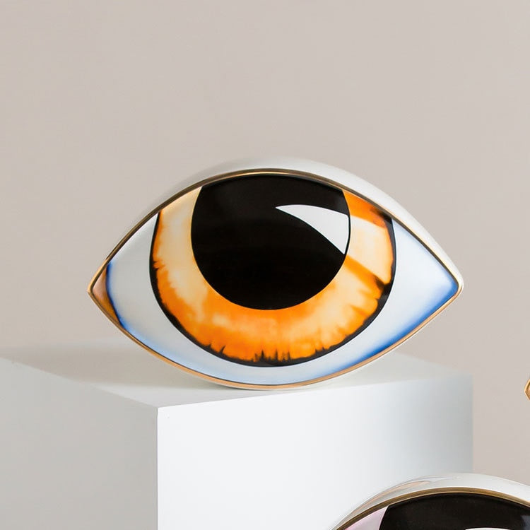 ArtZ® Ceramic Eye Sculpture - Orange