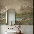 Mountains and Palms Landscape Mural