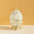 Ornate Enameled Easter Egg Jewelry Box