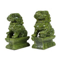 Antique Carved Stone Lion Statues, Pair