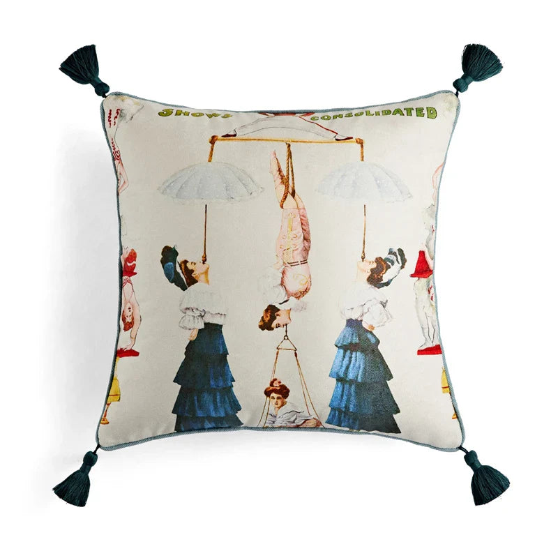 Theatrical Performer's Vintage Pillow Cover