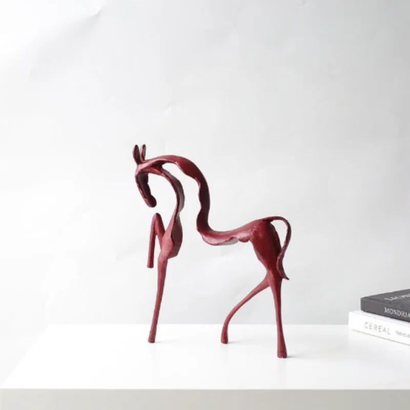 ArtZ® Hollow Hooves Horse Sculpture - Red Without Base