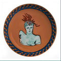 Poseidon's Journey Terracotta Coral Medusa Decorative Ceramic Plate