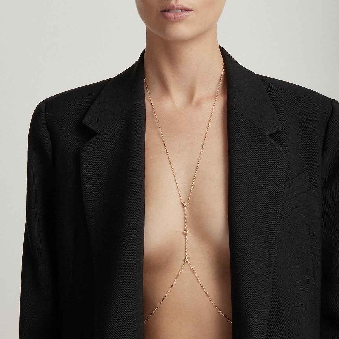 STASIA MINI Triple Star Diamond Body Chain By ALINKA Fine Jewellery