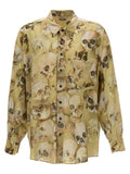 Magliano Skull-Print Shirt — Cream