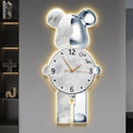ArtZ® Bear Wall Clock With LED Light - Gray
