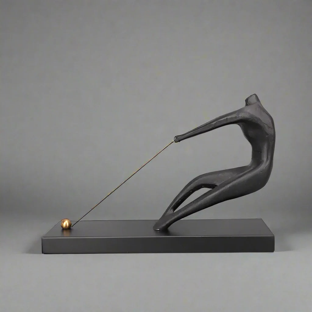 ArtZ® Bound in Motion Cast Iron Sculpture - Pulling Back
