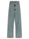 Maison Margiela Stone-Washed Low-Crotch Jeans — Blue