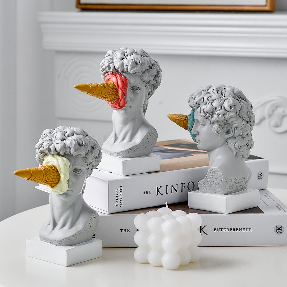 ArtZ® Nordic Ice Cream Face Sculpture