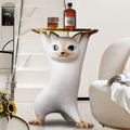 ArtZ® Sneaky Kitty Sculpture Tray Table - Brown