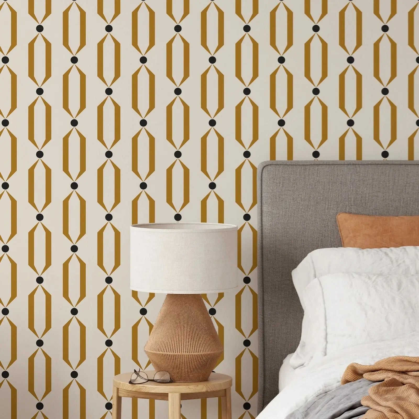 Abstract Chain Geometric Wallpaper