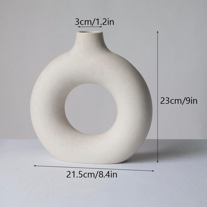 ArtZ® Hollow Ceramic Vase - White Large