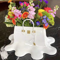 ArtZ® So Fancy Bag Vase Sculpture - White