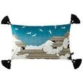 Luxury Chinoiserie Temple Motif Cushion Cover