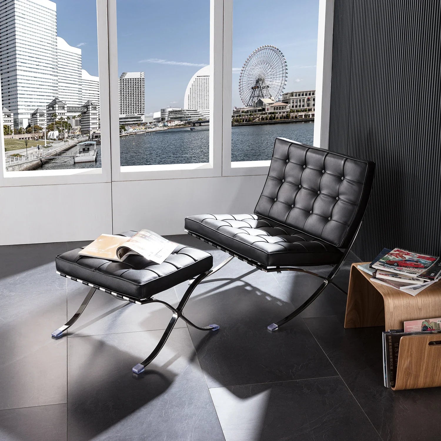 ArtZ® Nordic Chair And Ottoman Set