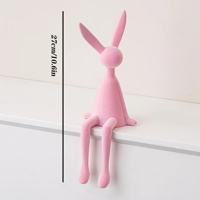 ArtZ® Nordic Abstract Rabbit Sculptures - Pink Girl
