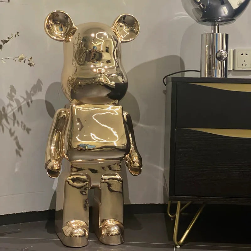 ArtZ® Large Bear Sculptures - Gold / Height 31.5 inch (80 cm)