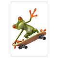 ArtZ® Most Interesting Frog In The World Paintings - Skateboard Frog / 19.7 inch by 29.5 inch (50x75cm) No Frame