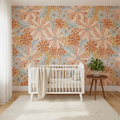 Groovy Retro Flower Wallpaper
