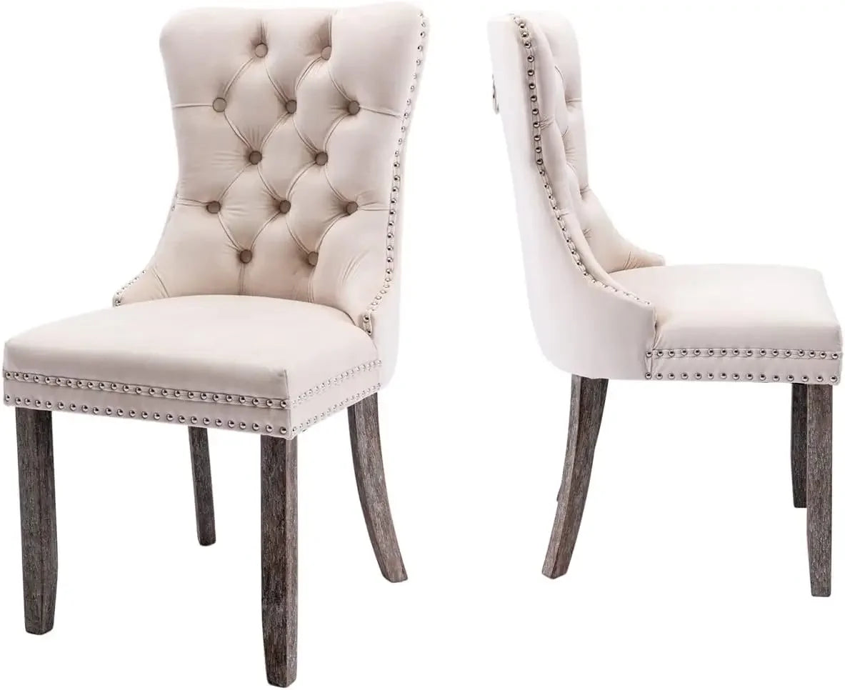 ArtZ® Royale Dining Chairs, Set of 6 Chairs - Beige (Set of 6 Chairs)