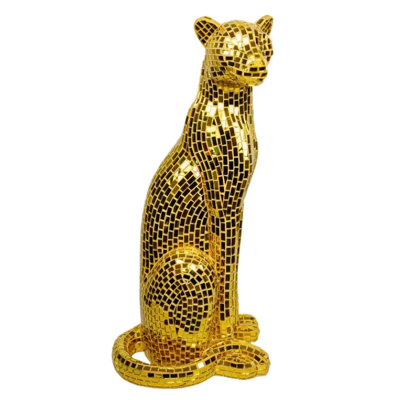 ArtZ® Guardian of Grace Leopard Sculpture - Gold