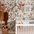Boho Wildflower Floral Mural