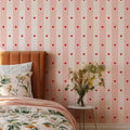 Pink Hearts & Stripes Girls Wallpaper