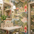 Southeast Asian Peacock Plant & Animal Mural