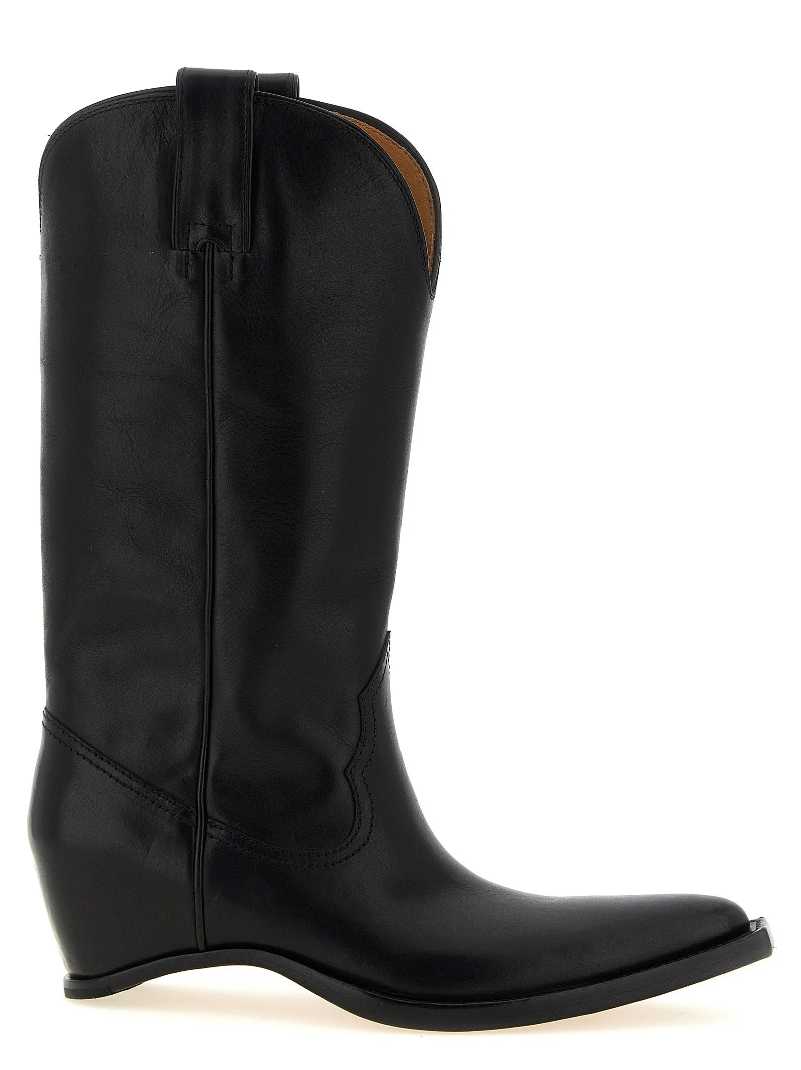 Maison Margiela Heel-less Texan Boot — Black