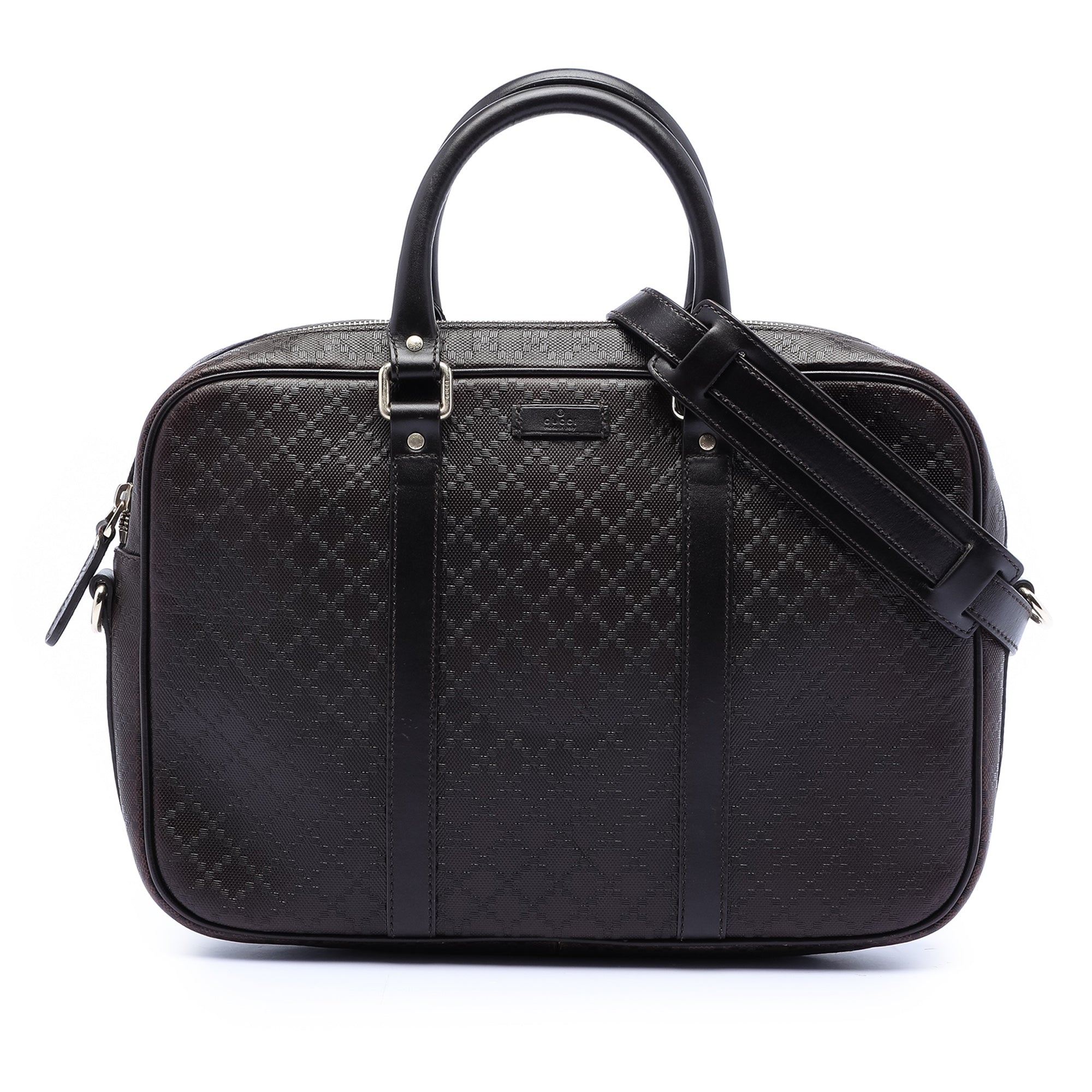Medium Leather Diamante Bright Business Bag