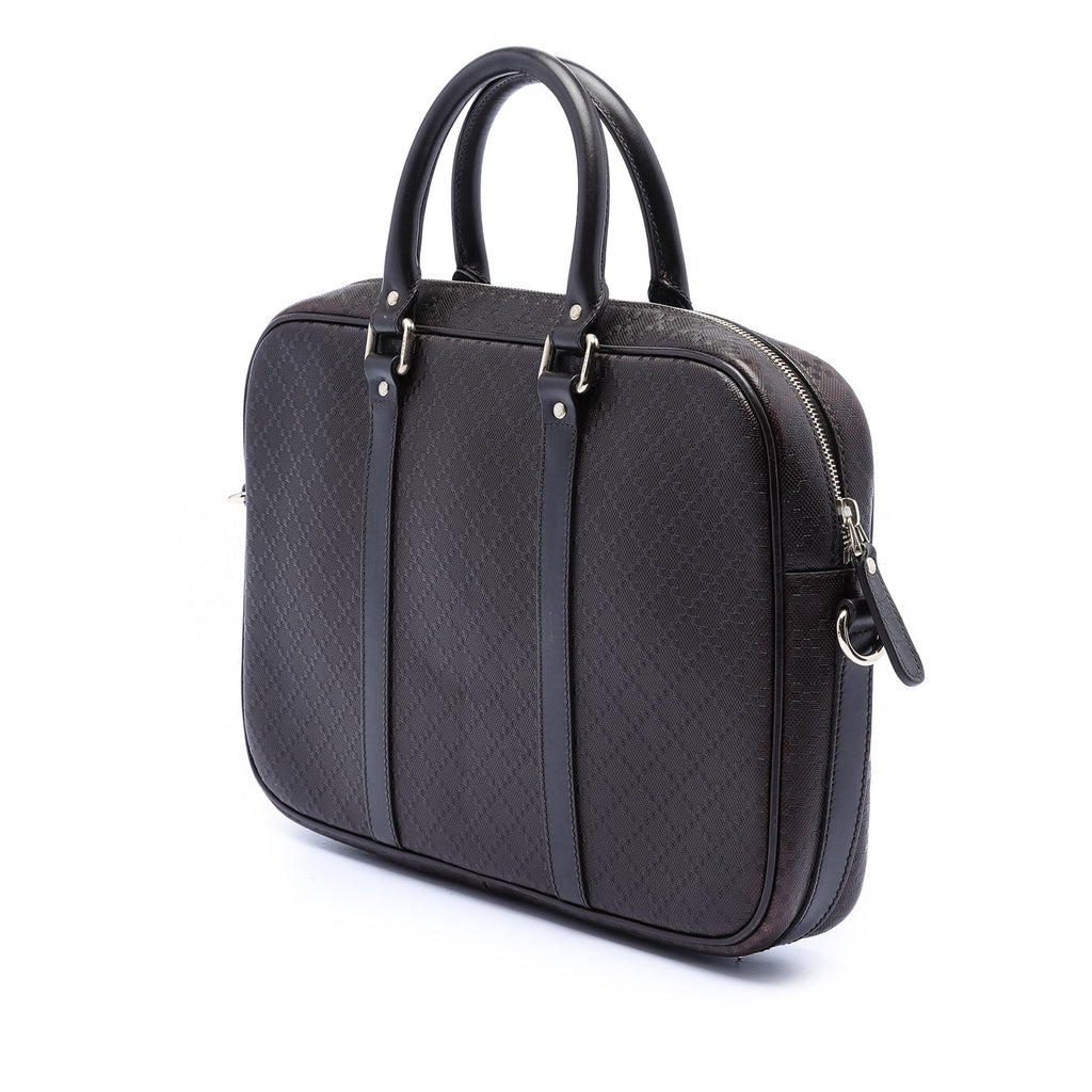 Medium Leather Diamante Bright Business Bag