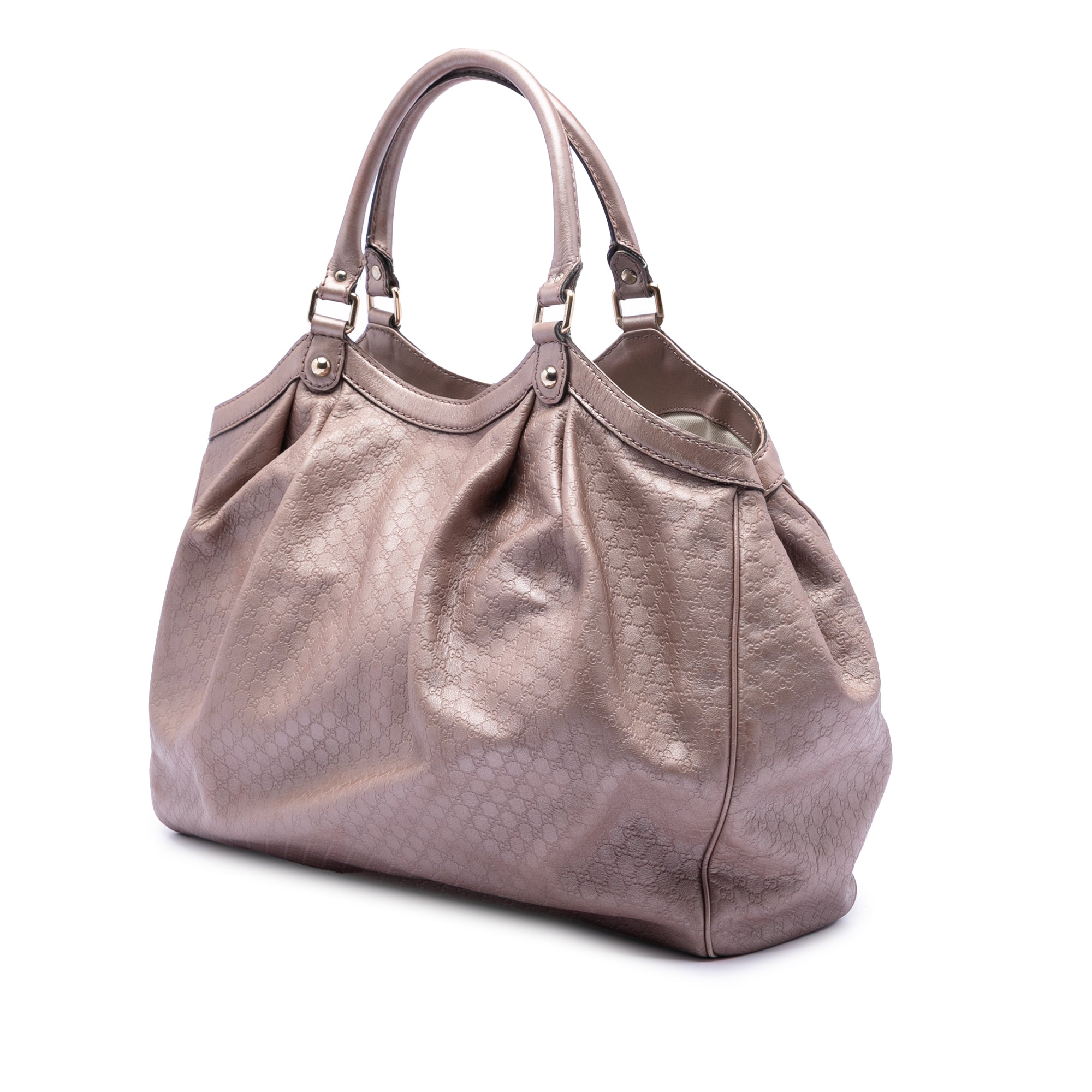 Large Metallic Microguccissima Sukey Tote