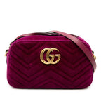 Small GG Marmont Matelasse Velvet Crossbody