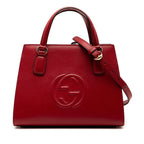 Medium Dollar Calf Soho Top Handle Convertible Tote