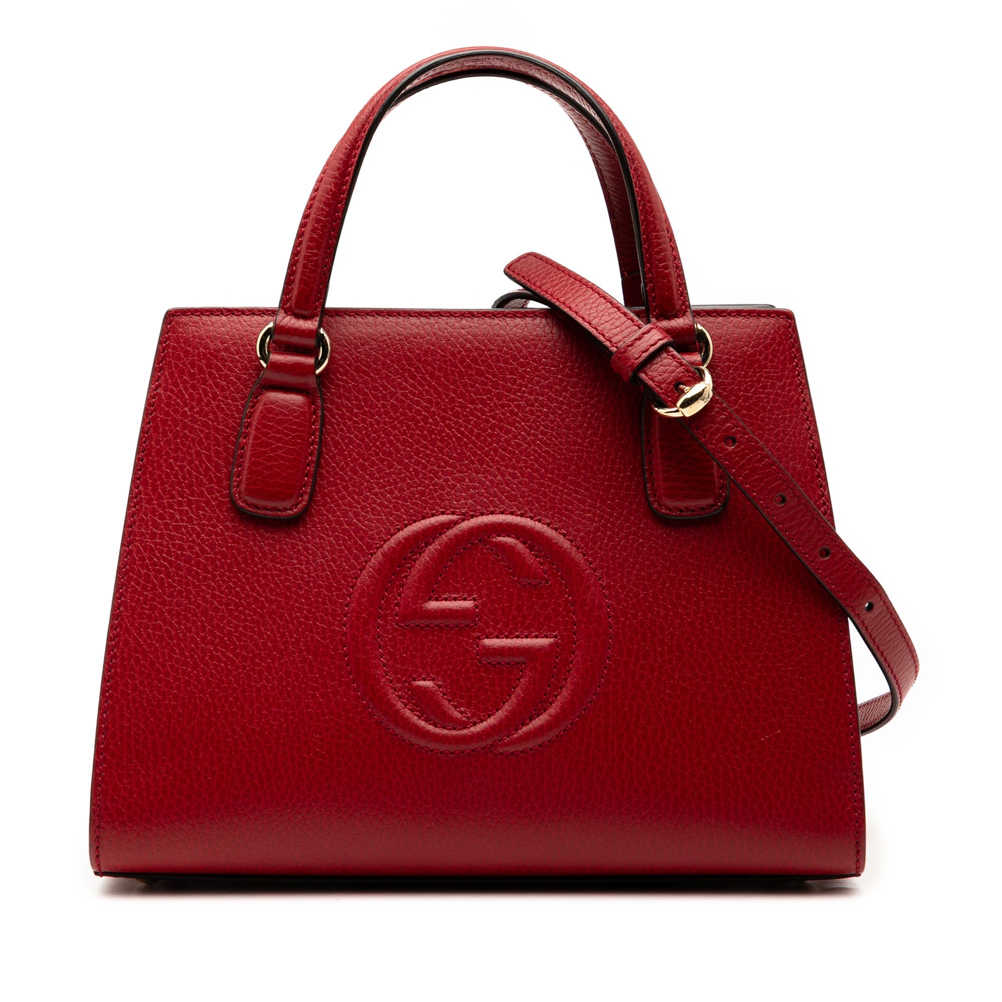 Medium Dollar Calf Soho Top Handle Convertible Tote