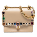 Mini Scalloped Leather and Studded Floral Kan I Crossbody