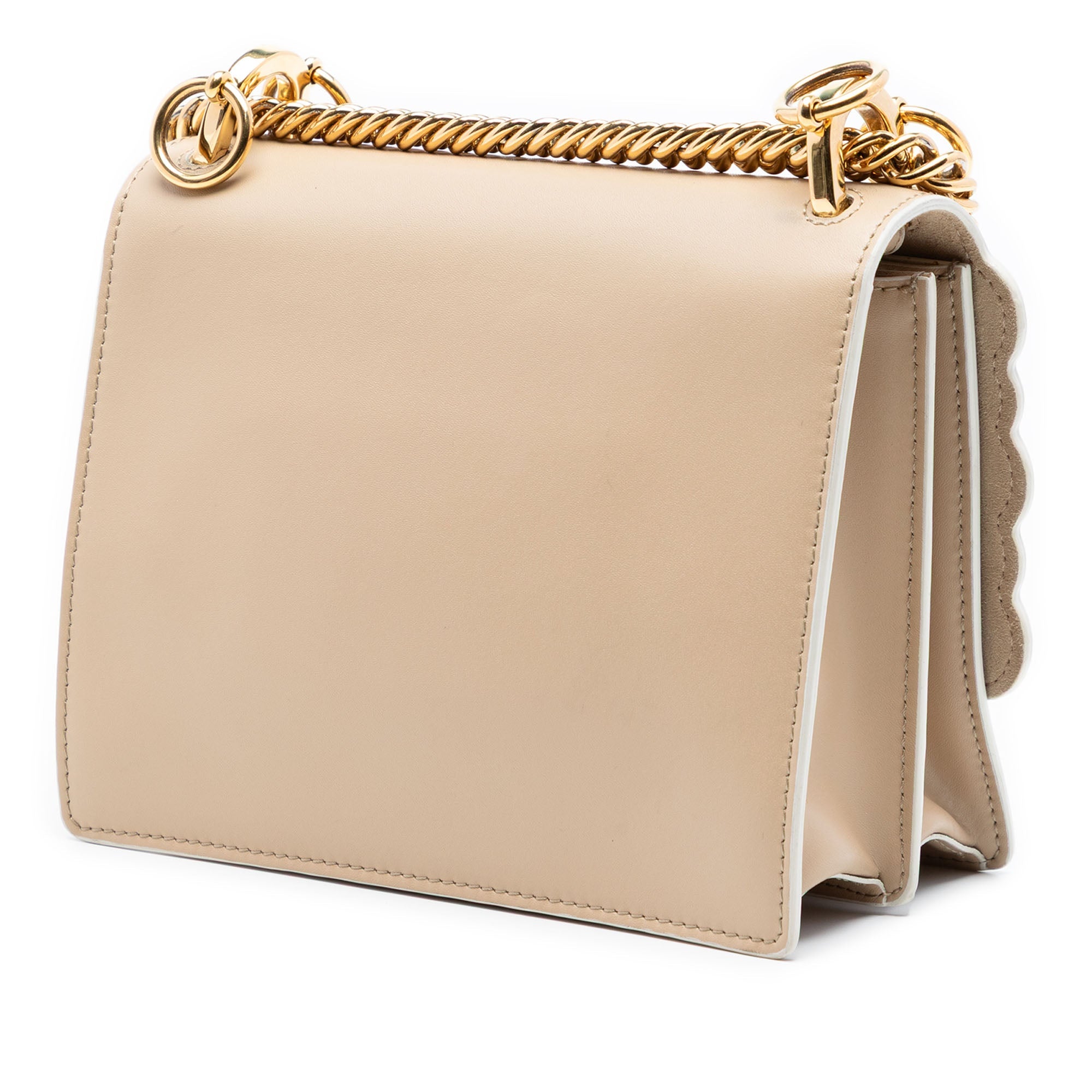 Mini Scalloped Leather and Studded Floral Kan I Crossbody
