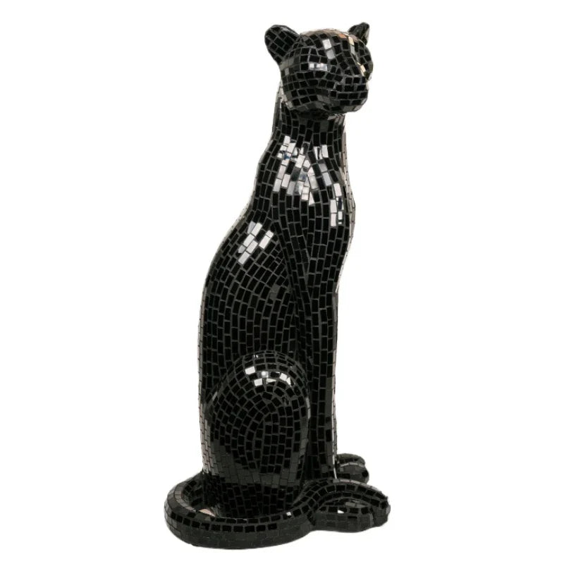 ArtZ® Guardian of Grace Leopard Sculpture - Black