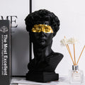 ArtZ® Head Of David Sculpture - Black; Gold Eyes