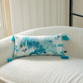 Chinoiserie Mountain and Crane Art Lumbar Pillowcase